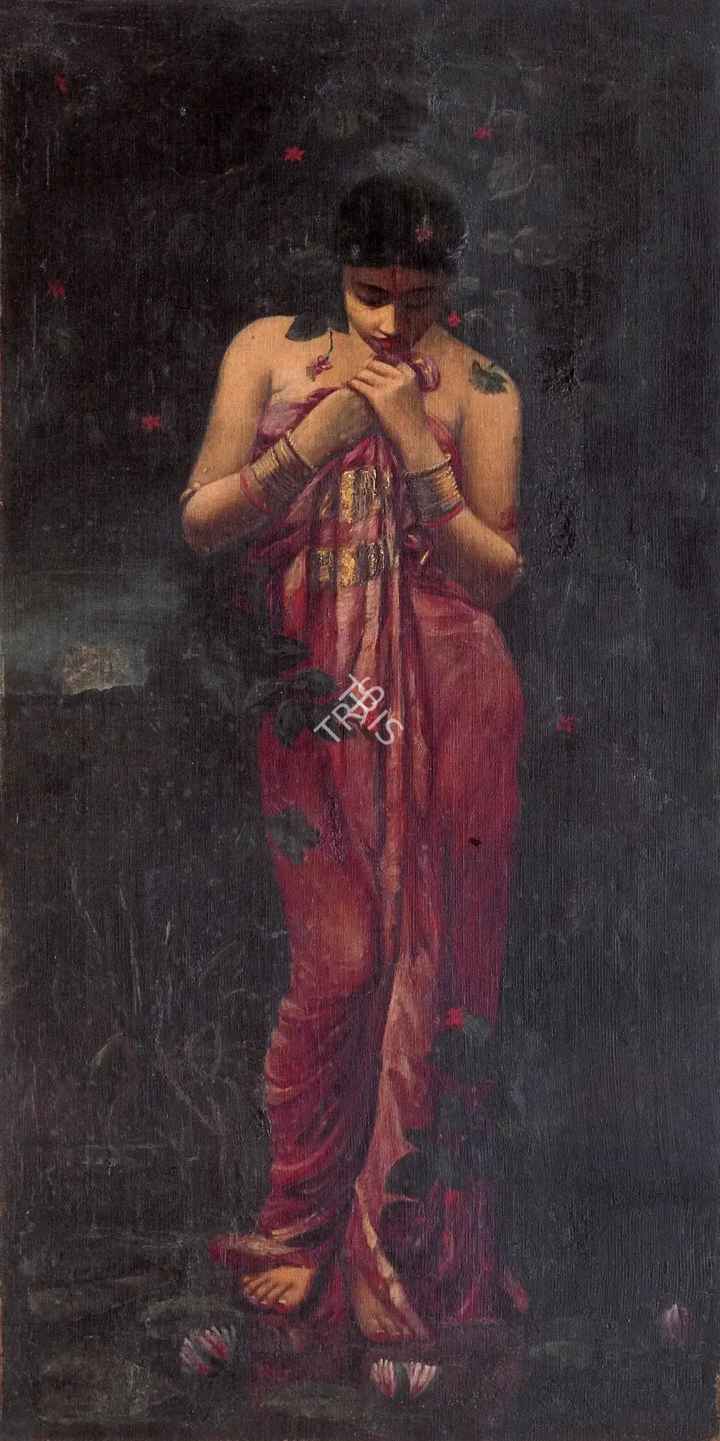 Mazumdar, Hemendranath (Artist). Kamal Manas. Oil on canvas, c.1920 | Painting | FineArts | 00375750