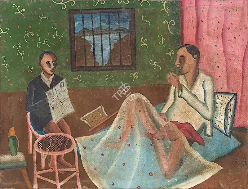 Khakhar, Bhupen (Artist). Untitled. Oil on canvas, 1980 | Painting | FineArts | 00416384