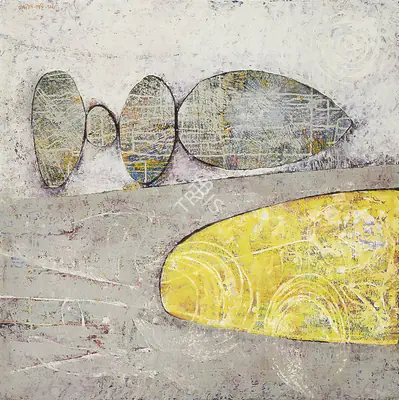 Bhatt, Jyoti (Artist). Composition. Oil on board, 1959 | Painting | EconomicsArt | 00872712