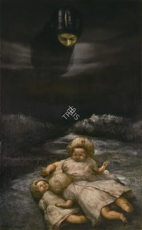 Bhattacharjee, Bikash (Artist). Doll. Oil on canvas, 1972-1974 | Painting | FineArts | 00334161
