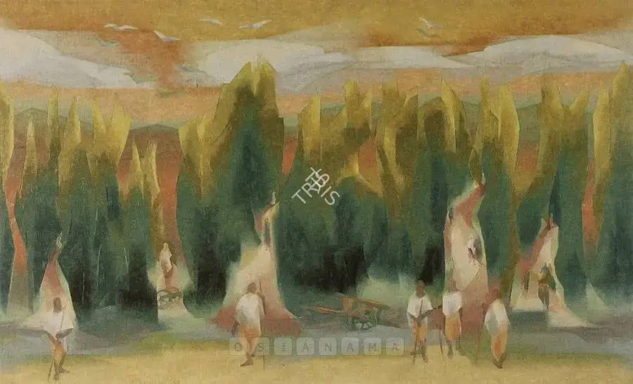 Sabavala, Jehangir (Artist). Off Tree And Tree. Oil on canvas, 1978 | Painting | FineArts | 00597918