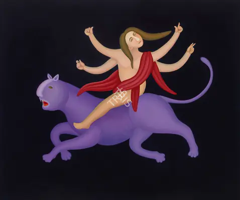 Bawa, Manjit (Artist). Untitled (Durga). Oil on canvas, 2004 | Painting | FineArts | 00353639