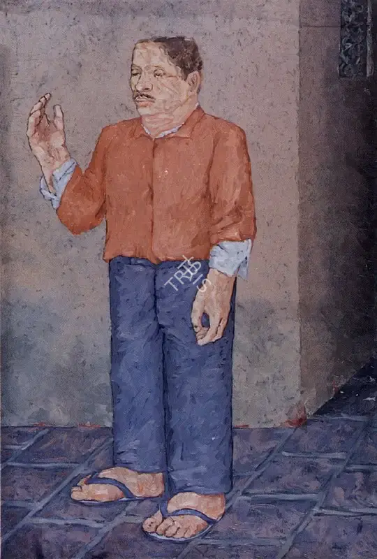 Patwardhan, Sudhir (Artist). Man Wearing Two Shirts. Oil on canvas, 1978 | Painting | FineArts | 00371753