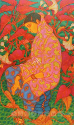 Ramachandran, A. (Artist). Roski As A Young Bride. Oil on canvas, 2004 | Painting | FineArts | 00598015