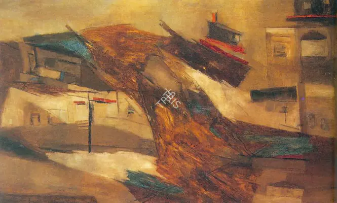 Ramkumar (Artist). Untitled. Oil on canvas, 1975 | Painting | FineArts | 00372243