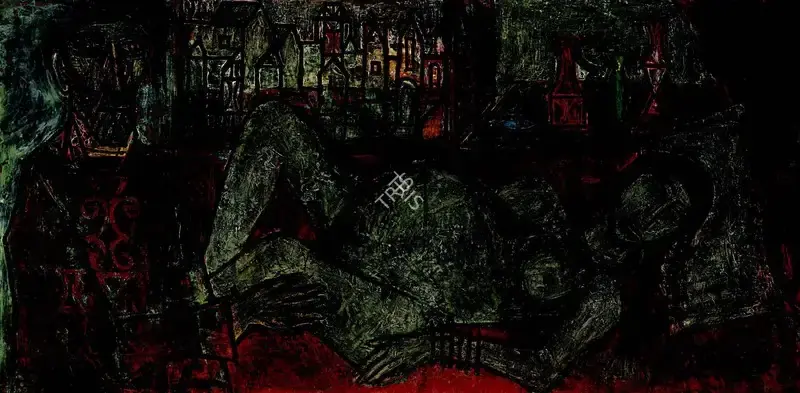 Souza, F.N. (Artist). Birth. Oil on board, 1955 | Painting | FineArts | 00332733
