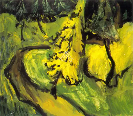 Gade, H.A. (Artist). Forest. Gouache on card, 1950 | Painting | FineArts | 00374268