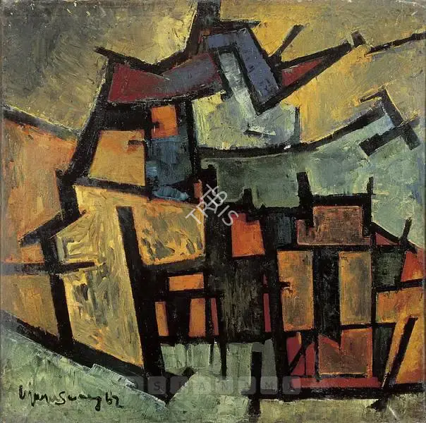 Munuswamy, L. (Artist). Untitled. Oil on canvas, 1962 | Painting | FineArts | 00599949