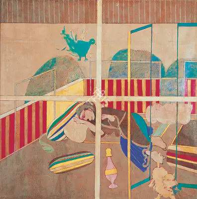 Subramanyan, K.G. (Artist). Terrace I. Oil on canvas, 1973 | Painting  | 00881116