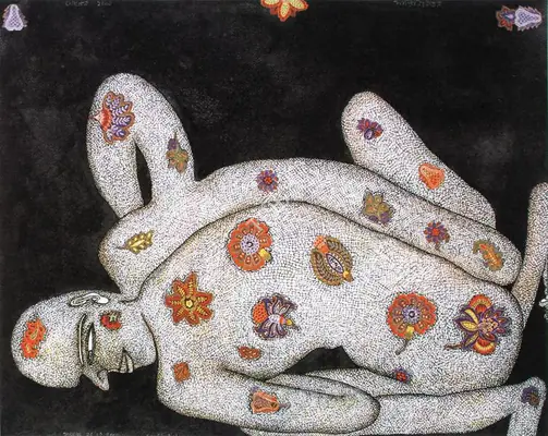 Chowdhury, Jogen (Artist). Symphony II (Flower Eater). Mixed Media, 2000 | Painting | FineArts | 00600044