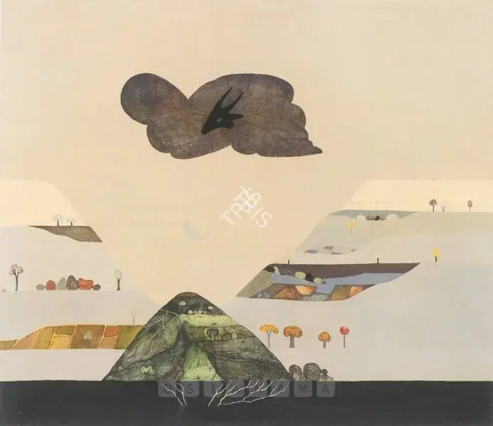 Barwe, Prabhakar (Artist). Silent Observer. Enamel on canvas, 1983 | Painting | FineArts | 00600332