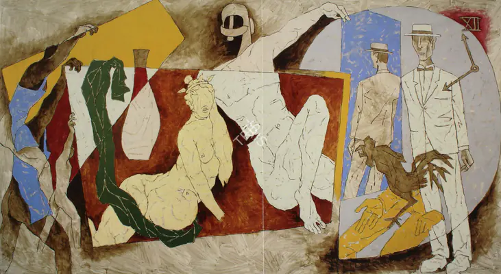 Husain, M.F. (Artist). Civilisation. Acrylic on canvas, 1991 | Painting  | 00881901