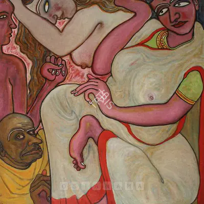 Chowdhury, Jogen (Artist). Situation X. Oil on canvas, 1995 | Painting  | 00880468