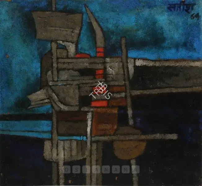 Gujral, Satish (Artist). Gladiator. Oil and Mixed media on canvas, 1964 | Painting  | 00880062
