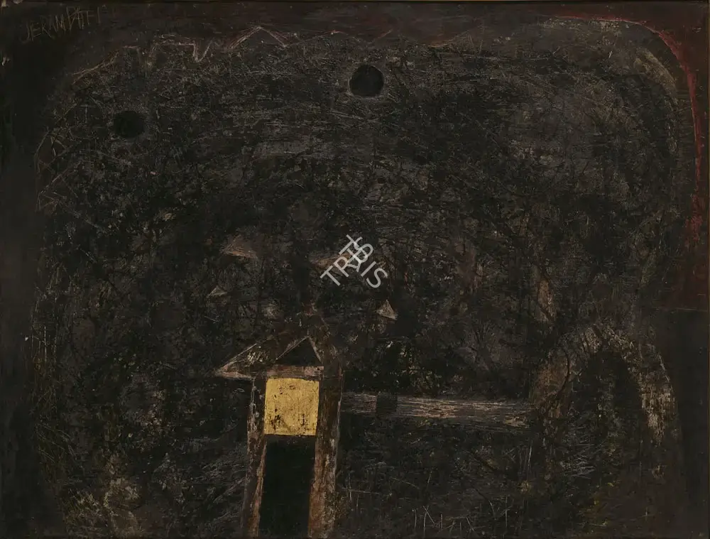 Patel, Jeram (Artist). Ascending Planes. Enamel and oil on fire board, 1961 | Painting | FineArts | 00334144