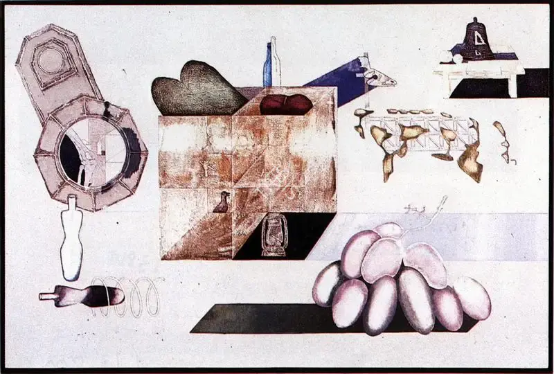 Barwe, Prabhakar (Artist). Many Identities of the Self. Enamel paint on canvas, 1995 | Painting | FineArts | 00372240