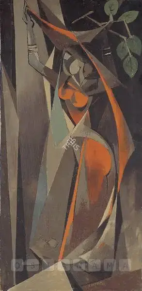 Santosh, G.R. (Artist). Woman. Oil on board, 1955 | Painting | FineArts | 00597811