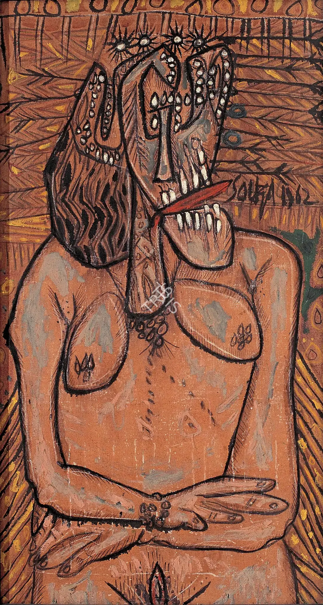 Souza, F.N. (Artist). Weeping Woman. Oil on canvas, 1962 | Painting | FineArts | 00375768
