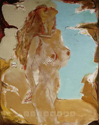 Das, Jatin (Artist). The Breathing Blue (Nude). Oil on canvas, 1991 | Painting  | 00880287