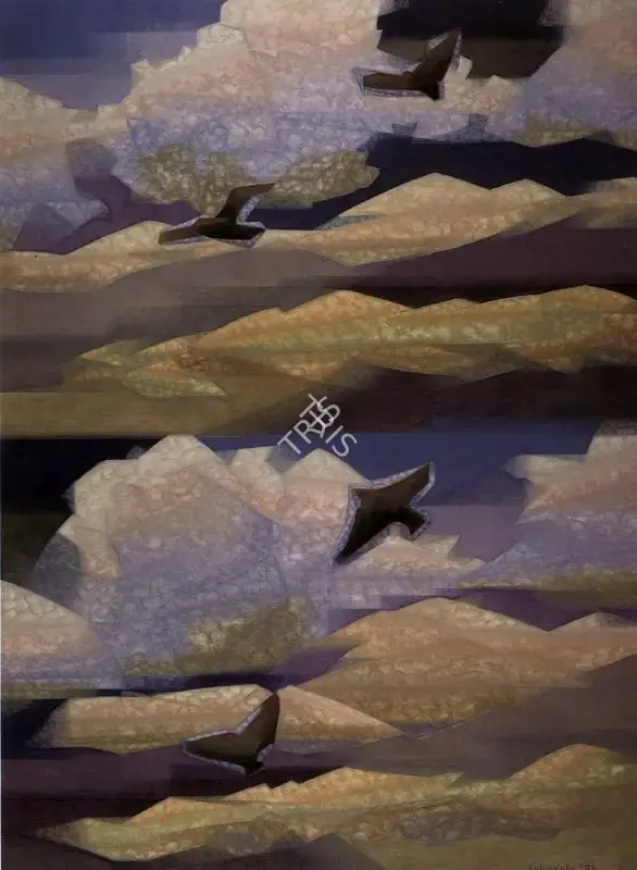 Sabavala, Jehangir (Artist). Kumaon Sky. Oil on canvas, 1993 | Painting | FineArts | 00371905