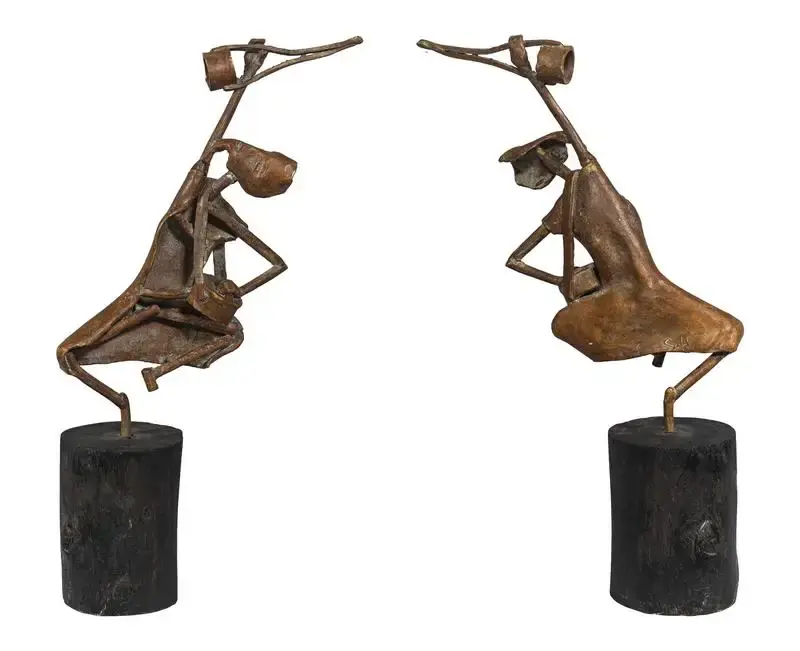 Hore, Somnath (Artist). Dancing Baul Singer. Bronze, early 1980s | Sculpture | FineArts | 00418025