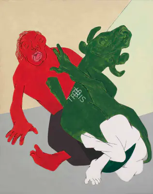 Mehta, Tyeb (Artist). Mahishasura. Acrylic on canvas, 1994 | Painting | FineArts | 00645689