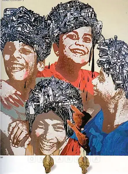 Kallat, Jitish (Artist). Dawn, Chorus - 7. Acrylic on canvas, 2007 | Painting | FineArts | 00576984