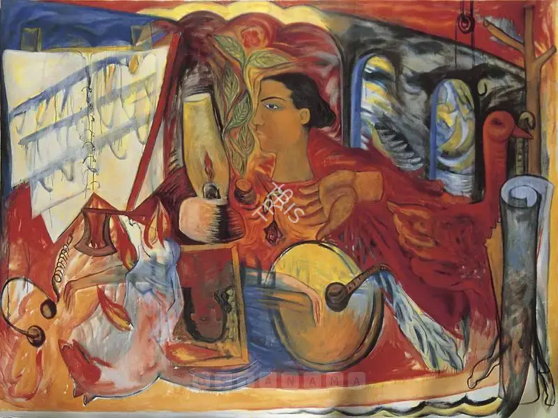 Rodwittiya, Rekha (Artist). When Tennessee Williams Came To Have Dinner With Me. Oil on canvas, 1994 | Painting | FineArts | 00600777
