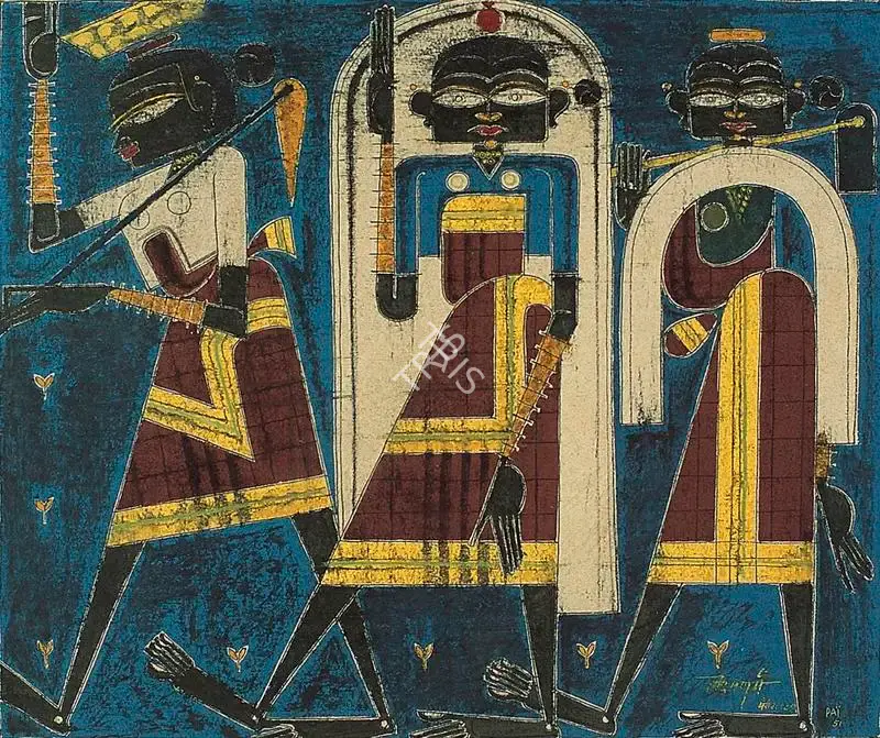 Pai, Laxman (Artist). Three Goan Women. Tempera on card, 1951 | Painting | FineArts | 00371692