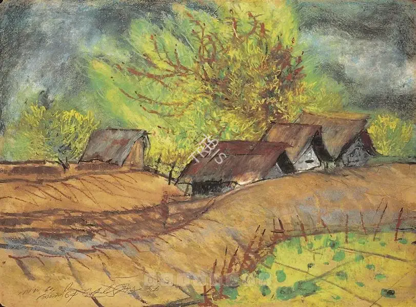 Ghose, Gopal (Artist). Untitled. Pastel, 1964 | Drawing | FineArts | 00376643