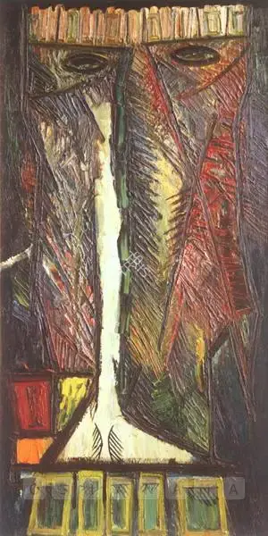 Souza, F.N. (Artist). Man With Crown. Oil on board, 1957 | Painting | FineArts | 00597651