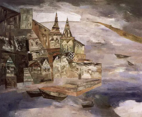 Ramkumar (Artist). Benaras. Oil on canvas, 1994 | Painting | FineArts | 00371890