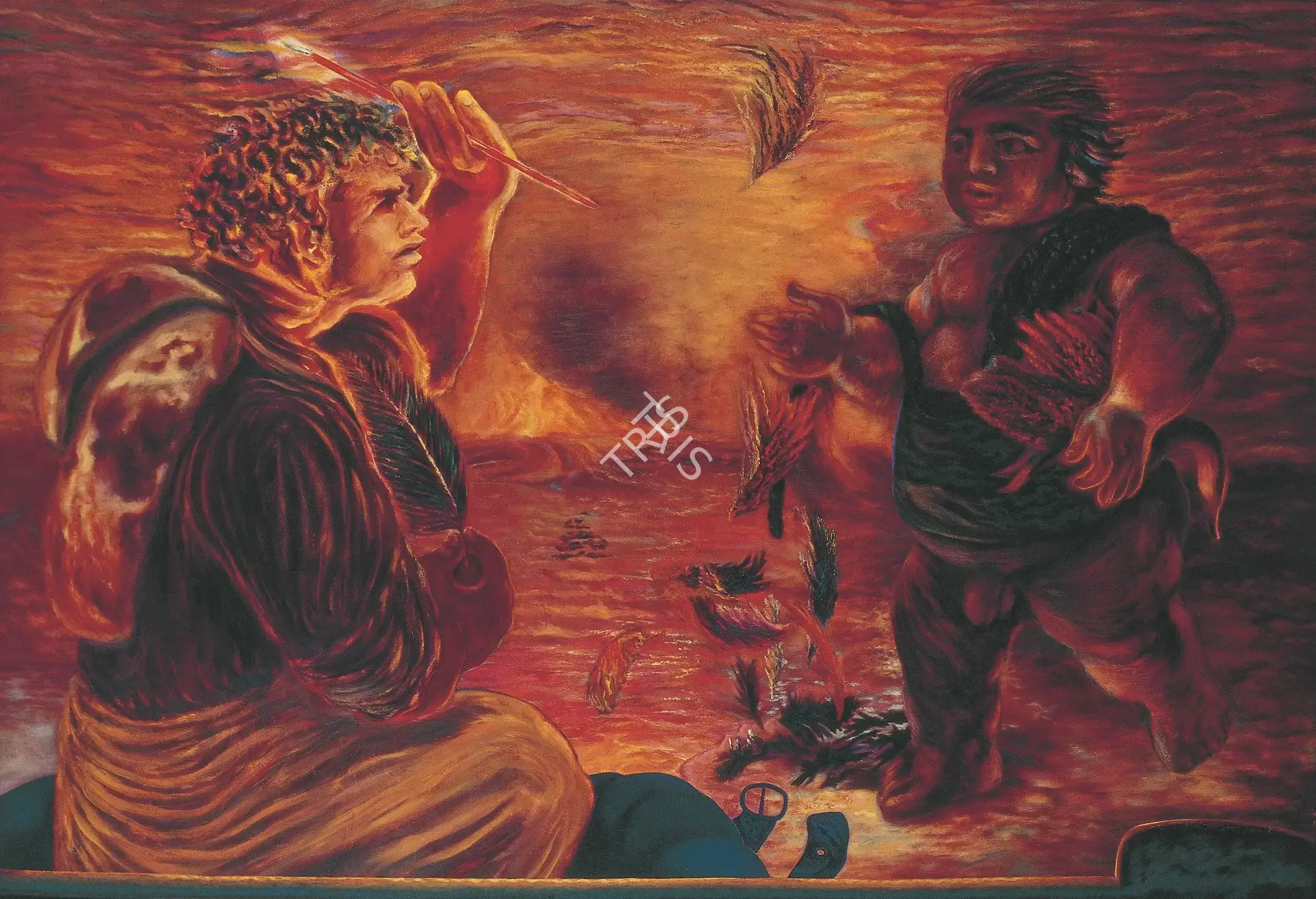 Kaleka, Ranbir (Artist). Itinerant Artist. Oil on canvas, 1988 | Painting | FineArts | 0022230