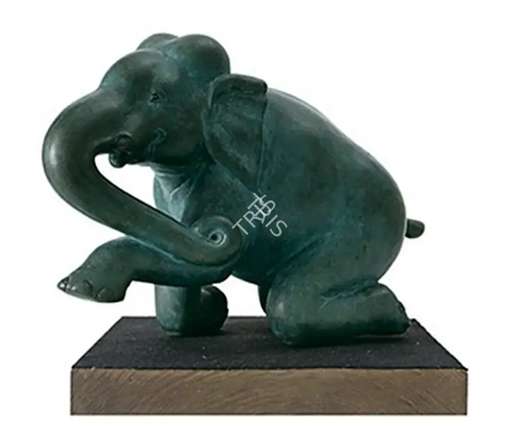 Mistry, Dhruva (Artist). Elephant. Bronze, Edition 3/5, 1987 | Sculpture | FineArts | 00333191
