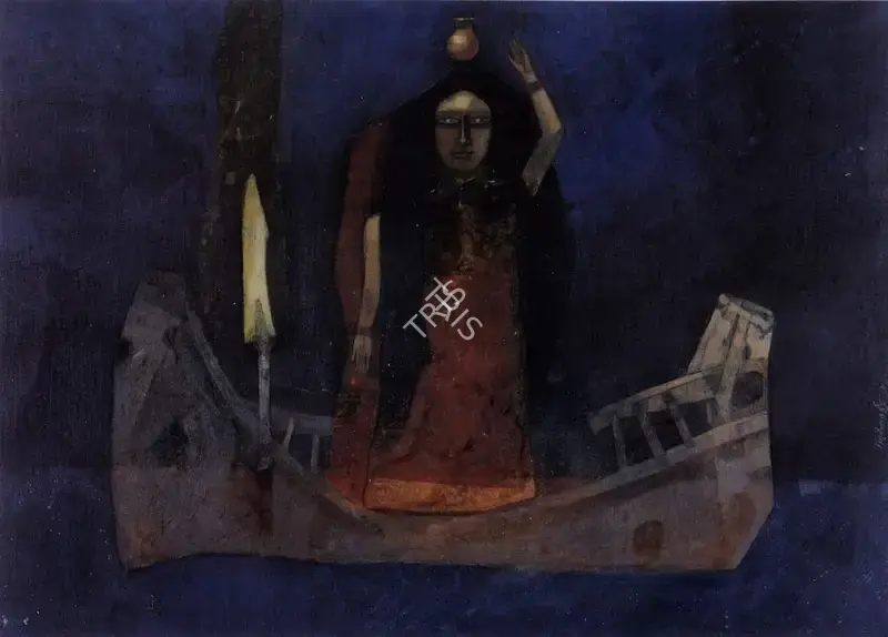 Pyne, Ganesh (Artist). Untitled. Oil on canvas, 1969 | Painting | FineArts | 00371717