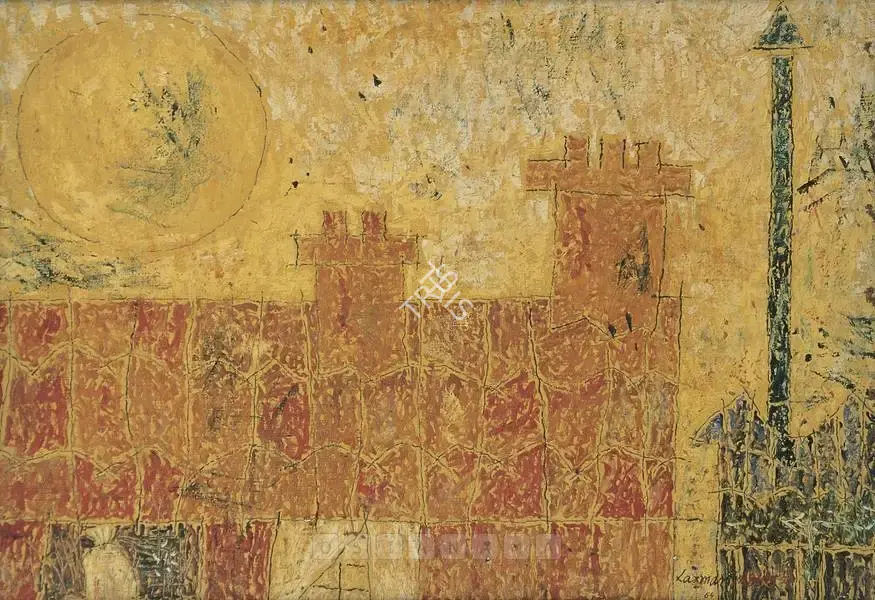 Pai, Laxman (Artist). House (Paris). Oil on canvas, 1954 | Painting  | 00881120