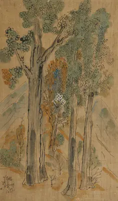 Mukherjee, B.B. (Artist). Untitled. Tempera on cloth, 1948 | Painting | FineArts | 00337394