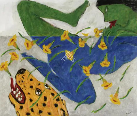 Ambalal, Amit (Artist). Apsara I. Oil on canvas, 2005 | Painting | FineArts | 00599294
