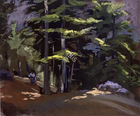 Bendre, N.S. (Artist). Landscape. Watercolour on paper, 1945 | Painting | FineArts | 00372293