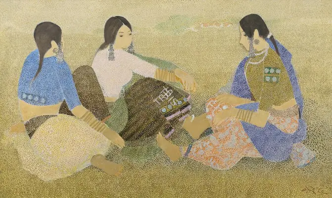 Bendre, N.S. (Artist). Untitled. Oil on canvas, 1989 | Painting | FineArts | 00646507