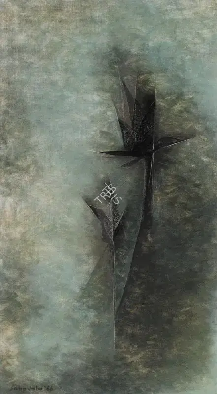 Sabavala, Jehangir (Artist). Black Lilies. Oil on canvas, 1966 | Painting | FineArts | 00599183