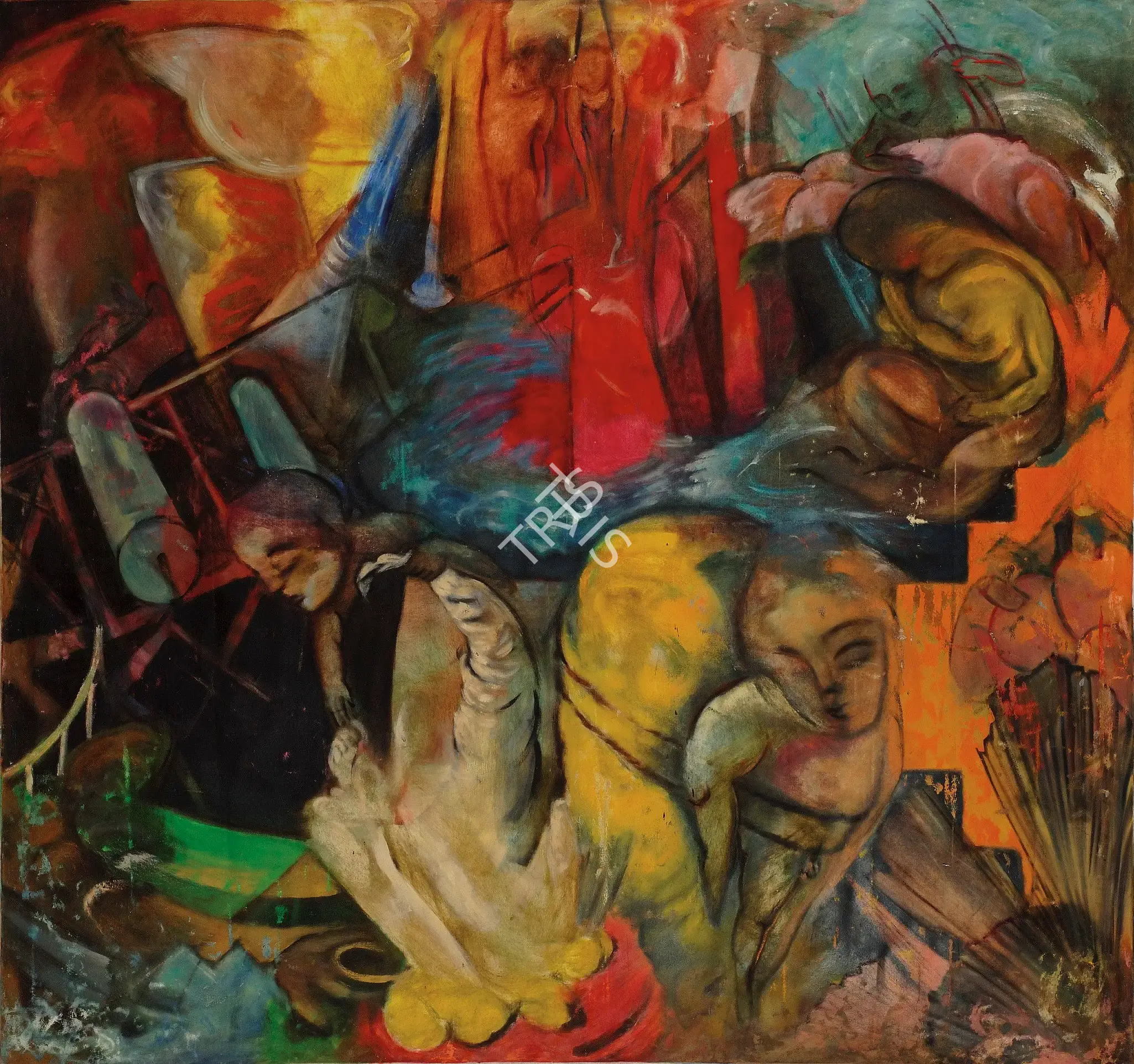 Thozhur, Vasudha (Artist). Untitled. Oil on canvas, 1998 | Painting | FineArts | 00561090