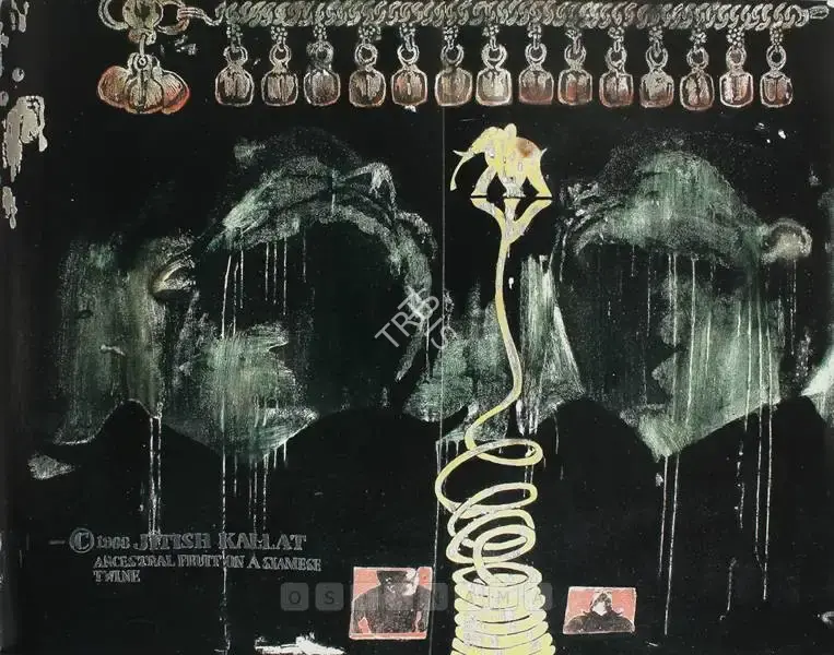 Kallat, Jitish (Artist). Ancestral Fruit On A Siamese Twine. Acrylic on canvas, 1998 | Painting  | 00881536