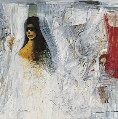 Das, Sunil (Artist). Woman. Oil on canvas, 2000 | Painting | FineArts | 00597862