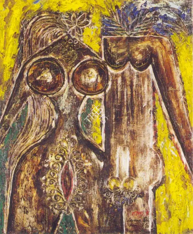 Pai, Laxman (Artist). Genesis. Oil on canvas, 1960 | Painting | FineArts | 00375735