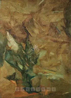 Ramkumar (Artist). Falling Bird. Oil on canvas, 1968 | Painting  | 00880073
