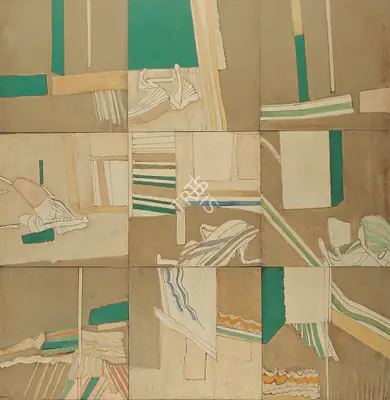 Subramanyan, K.G. (Artist). Windows IIIc. Oil on ply-board, 1968 | Painting | FineArts | 0022617