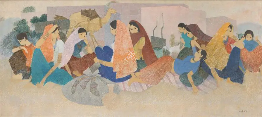 Bendre, N.S. (Artist). Untitled. Oil on canvas, 1983 | Painting | FineArts | 00418536