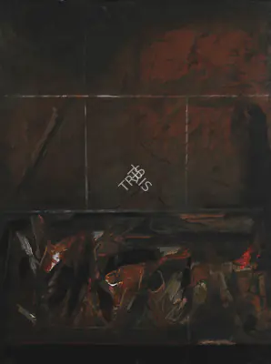 Raza, S.H. (Artist). Nad Bindu. Acrylic on paper, 1978 | Painting | FineArts | 0022211