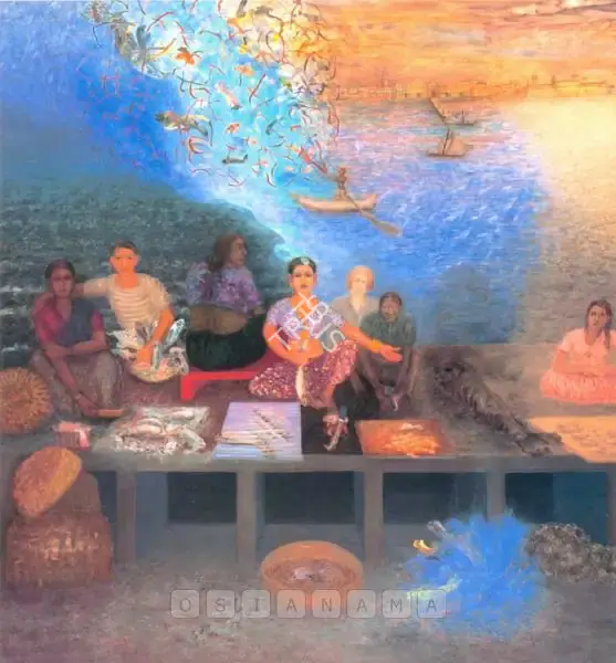 Sundaram, Vivan (Artist). Fisherwomen Of Bombay. Oil on canvas, 1988 | Painting | FineArts | 00374347